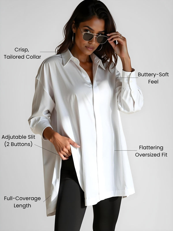 Das mühelose Oversized-Hemdblusenkleid