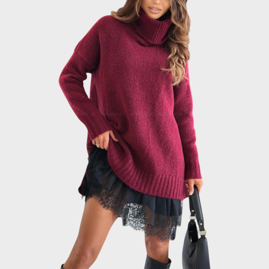 Frieda | Lässiges Pullover-Ensemble mit Unterkleid