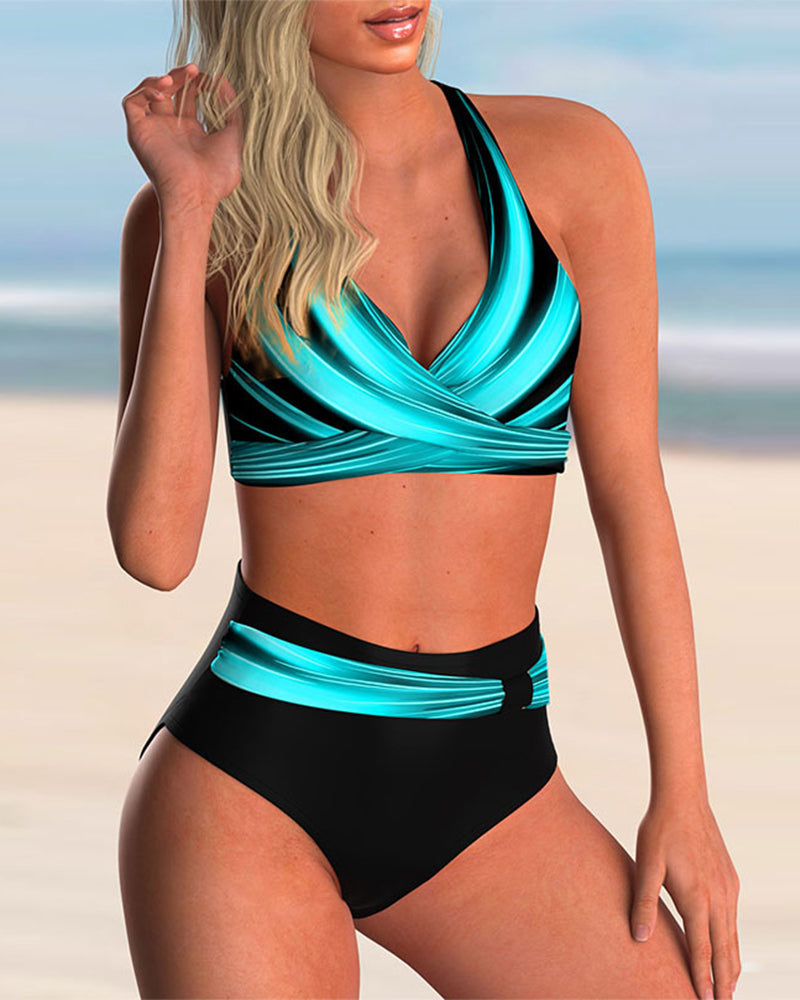 Karla | Bedrucktes Bikini-Set mit Überkreuzung