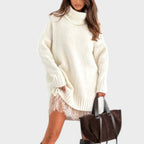 Lena | Oversized Strick-Spitzen-Ensemble