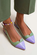 Lena | Zweifarbige Ballettschuhe mit Spitzendetail