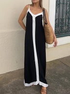 Vera | Buntes Colorblock Midi-Kleid
