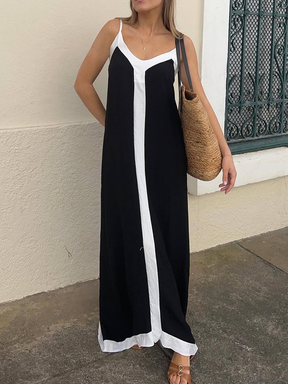 Vera | Buntes Colorblock Midi-Kleid