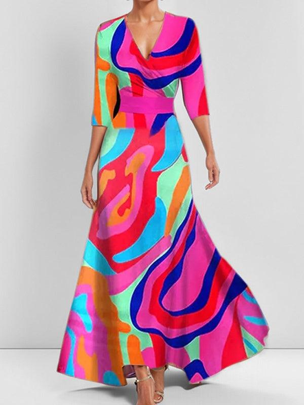 Vera | Elegantes Maxi-Kleid mit Ärmeldetail
