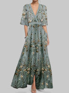 Vera | Elegantes Maxi-Kleid mit Ärmeldetail
