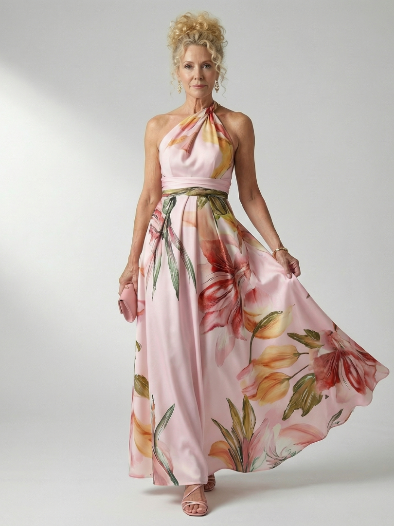 Mirelle | Fließendes Maxikleid mit Blumenmuster