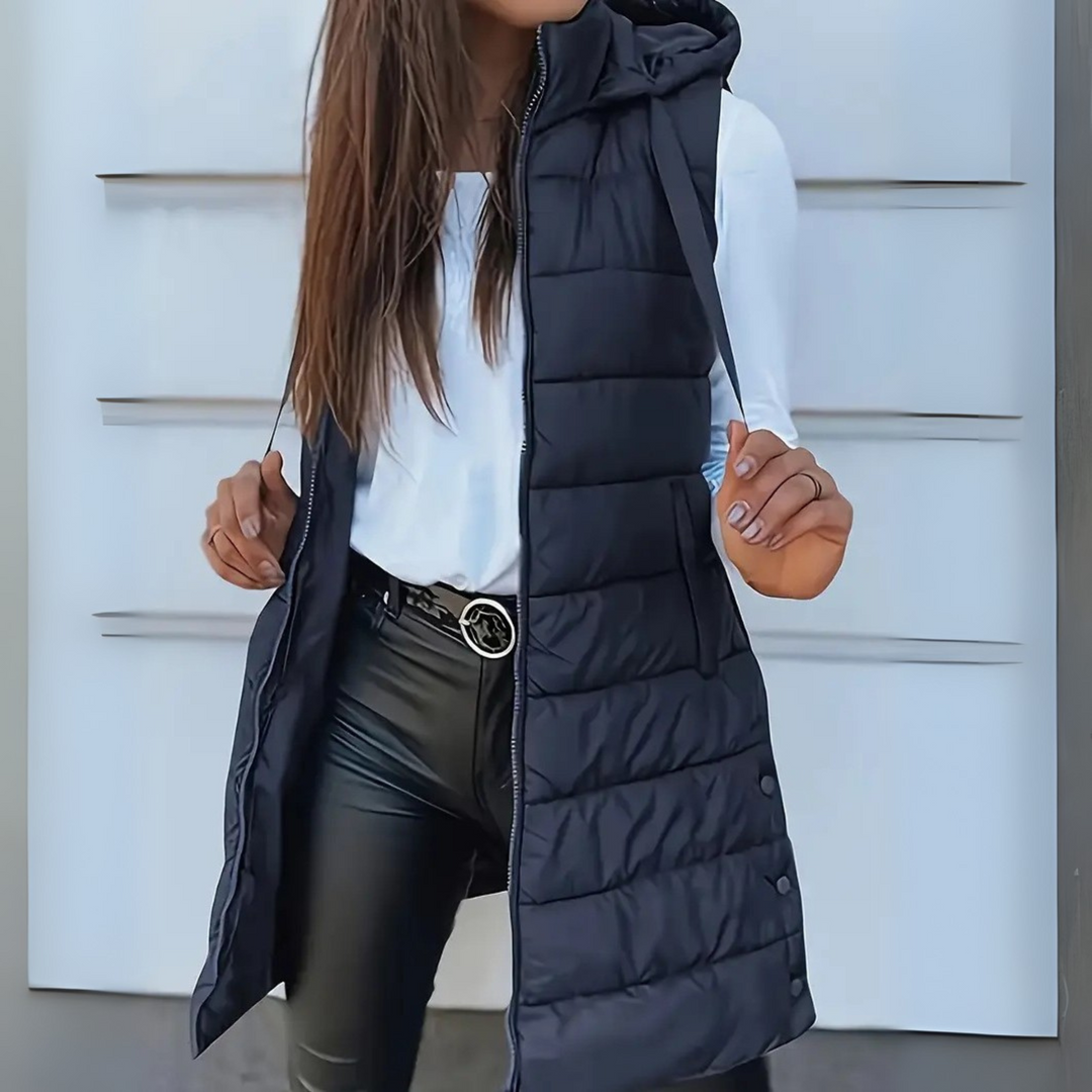 Frieda | Elegante lange Damen-Strickweste