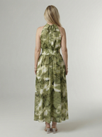 Fenja | Gerafftes Halter-Midikleid für jeden Tag