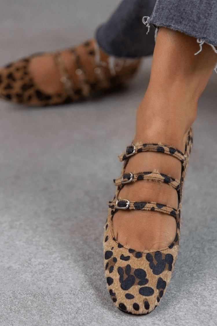 Lara | Ballerina mit Tiermuster-Print
