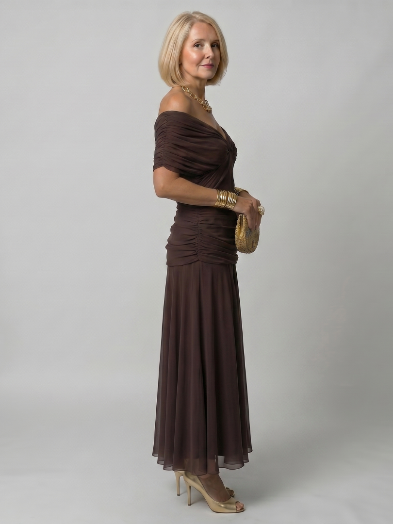 Solveig | Off-Shoulder Midikleid