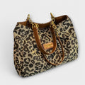 Lena | Gemusterter Canvas-Shopper mit Leoprint