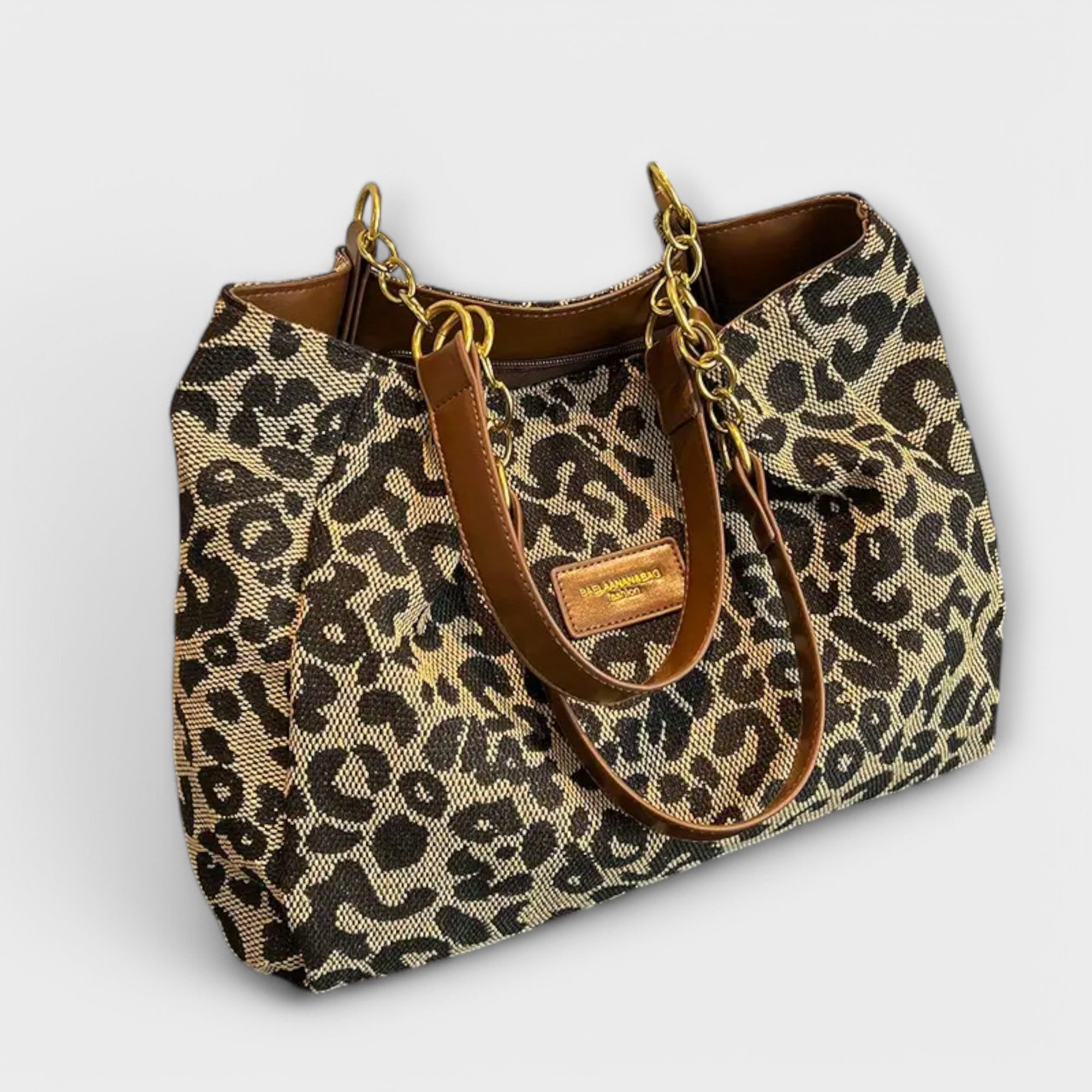 Lena | Gemusterter Canvas-Shopper mit Leoprint