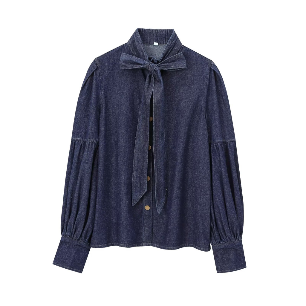 Frieda | Leichte Jeansbluse im Riviera-Stil