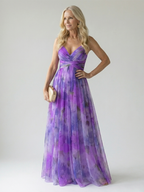 Vera | Fließendes Wickelkleid in Maxilänge