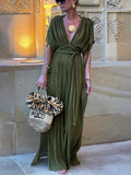 Klara | Drapiertes Maxi-Kleid im Kimono-Stil