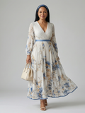 Vera | Fließendes Wickelkleid mit Faltenrock