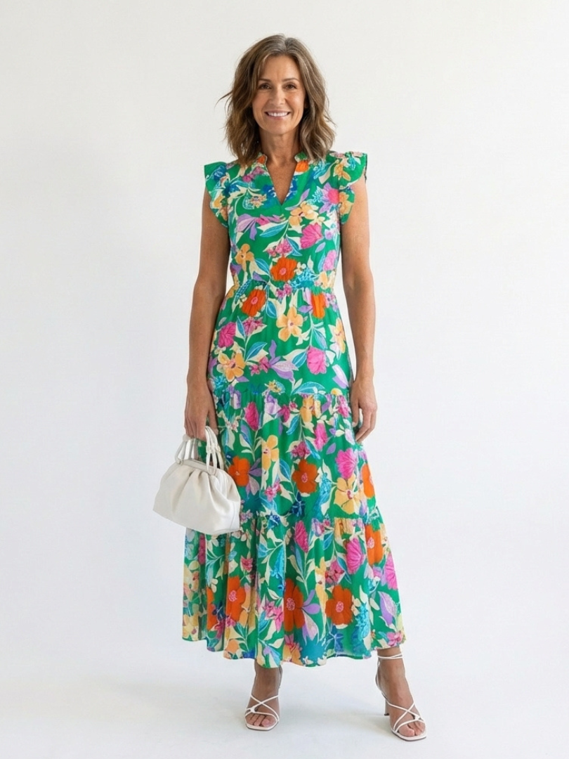 Vera | Florales Midi-Kleid mit Charme