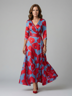 Vera | Midi-Kleid mit überkreuztem Ausschnitt