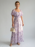 Frieda | Midi-Kleid mit zarten Flügelärmeln