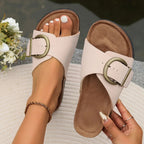 Vera | Leichte Slip-On-Sandalen in Elfenbein