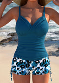 Juna | Gerippter Tankini mit gemusterter Shorts