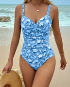 Vera | Gemusterter Einteiler-Tankini mit Print