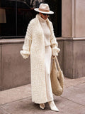 Vera | Gestrickter Mantelcardigan in Creme
