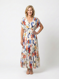 Vera | Plissiertes Midikleid mit Blumenprint
