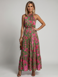 Wilhelmine | Drapiertes Halter-Midi-Kleid