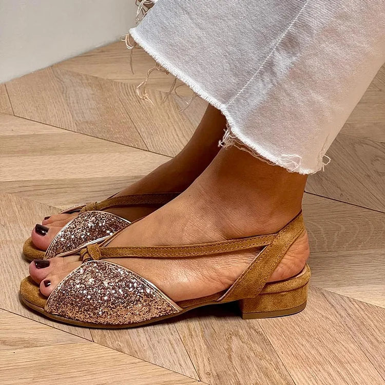 Klara | Funkelnde Sandaletten mit Glitzerdetails
