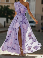 Vera | Luftiges Chiffon-Maxikleid mit Blumenmuster