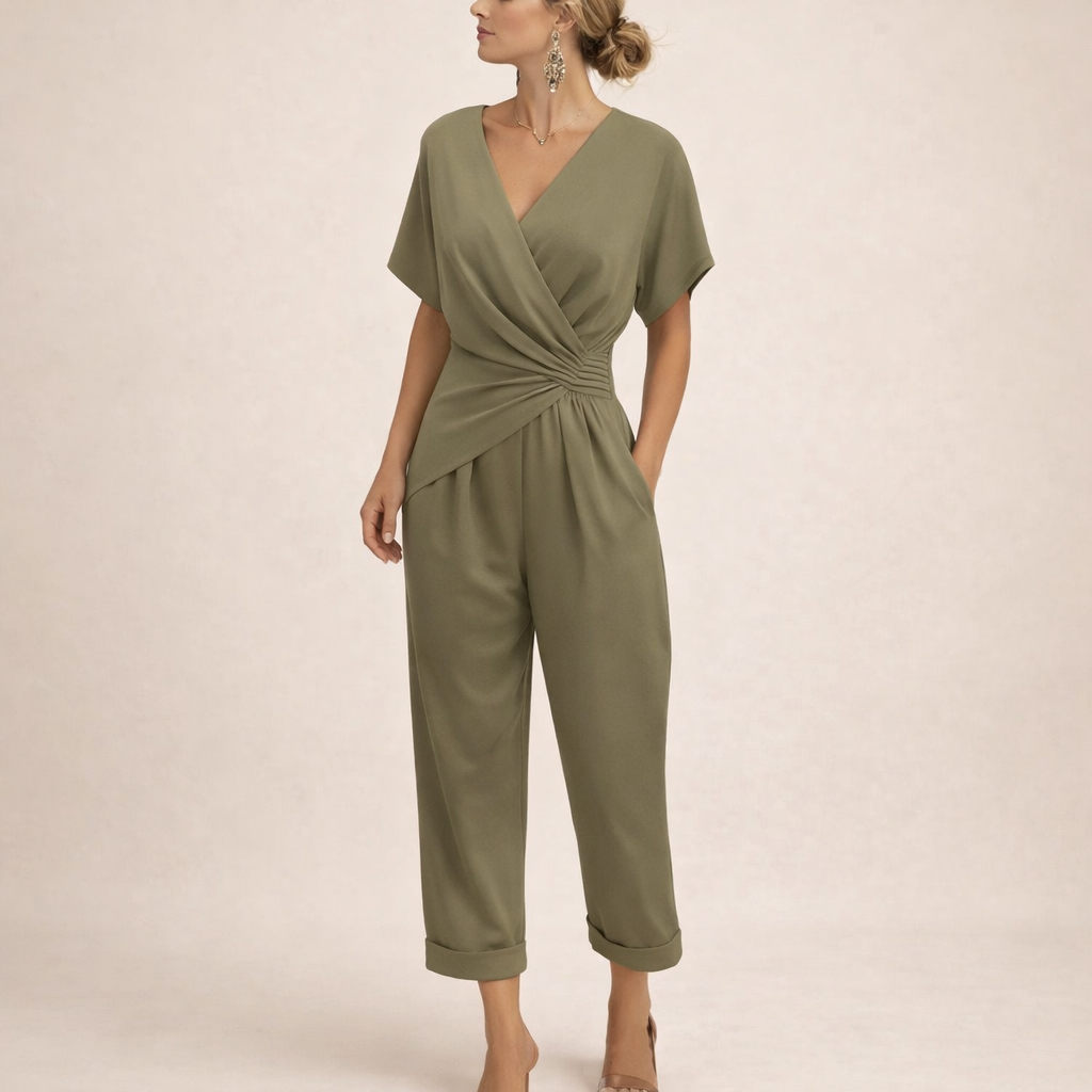 Vera | Raffinierter Wrap-Jumpsuit mit Bindegürtel