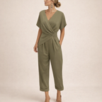 Vera | Raffinierter Wrap-Jumpsuit mit Bindegürtel