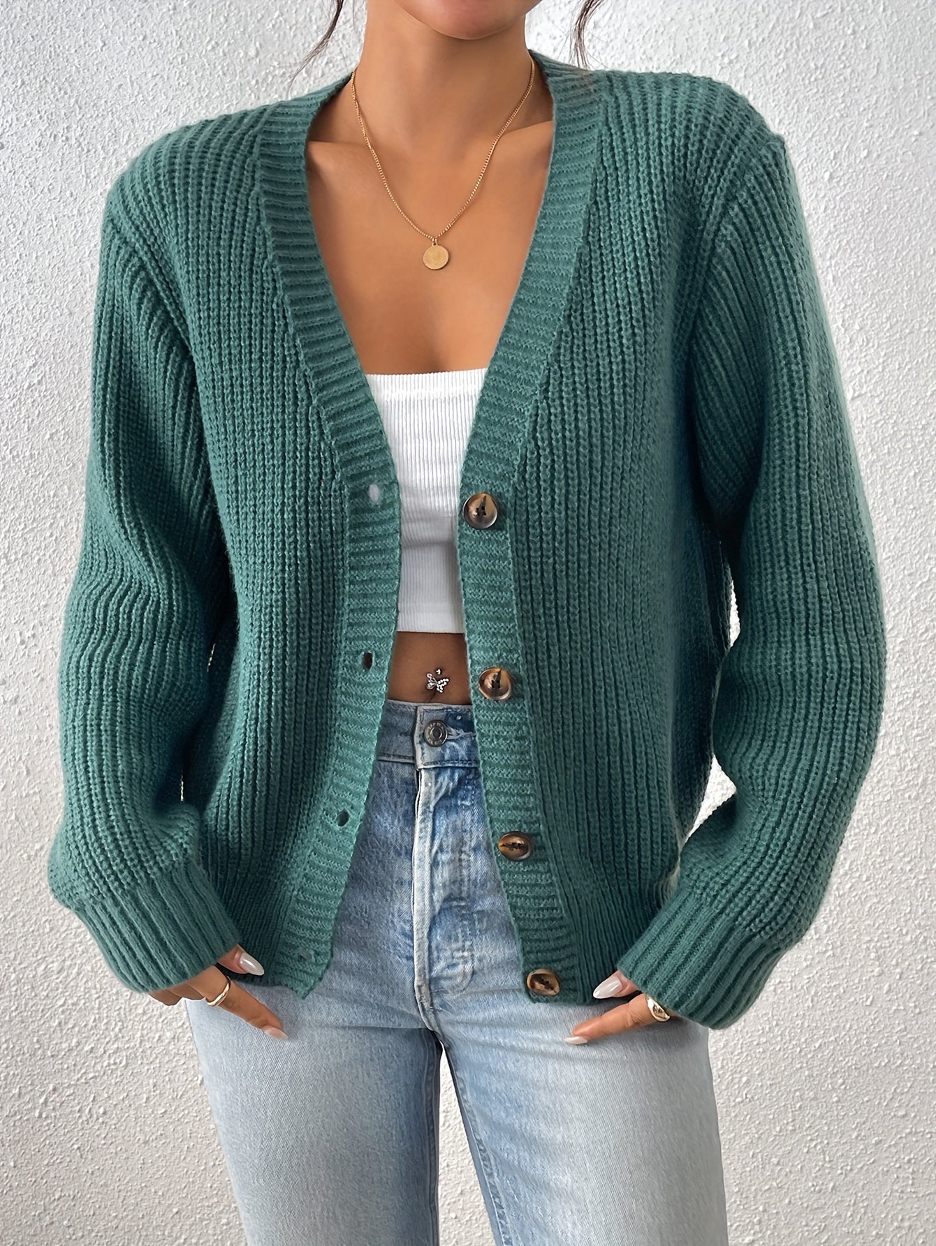 Tanja | Gemütliche Strickweste mit Zopfmuster