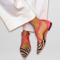 Zara | Mesh-Ballerina mit Kreuzband-Detail