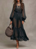 Vera | Feminines Midi-Kleid mit V-Ausschnitt