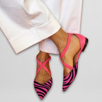 Zara | Mesh-Ballerina mit Kreuzband-Detail