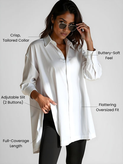 Das mühelose Oversized-Hemdblusenkleid