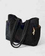 Serena | Elegante Ripp-Tasche mit Kordelverzierung