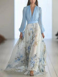 Vera | Fließendes Maxikleid mit Blumenprint