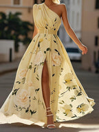 Vera | Luftiges Chiffon-Maxikleid mit Blumenmuster