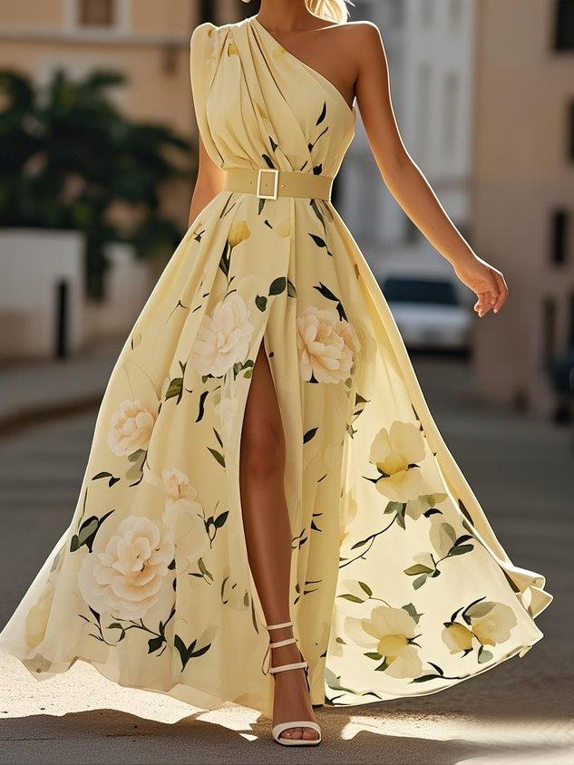 Vera | Luftiges Chiffon-Maxikleid mit Blumenmuster