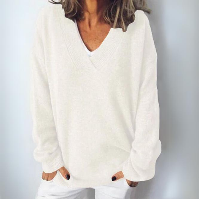 Petra | Kuscheliger Strickpullover mit Zopfmuster