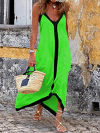 Vera | Buntes Colorblock Midi-Kleid