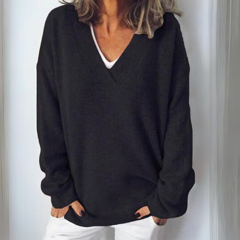 Petra | Kuscheliger Strickpullover mit Zopfmuster
