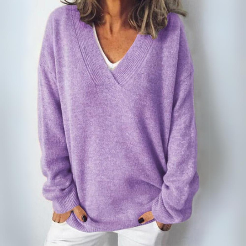 Petra | Kuscheliger Strickpullover mit Zopfmuster