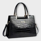 Vera | Schimmernde Reptilprägung Handtasche