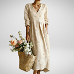 Rosanna | Verspieltes Midi-Kleid mit Blumenmuster