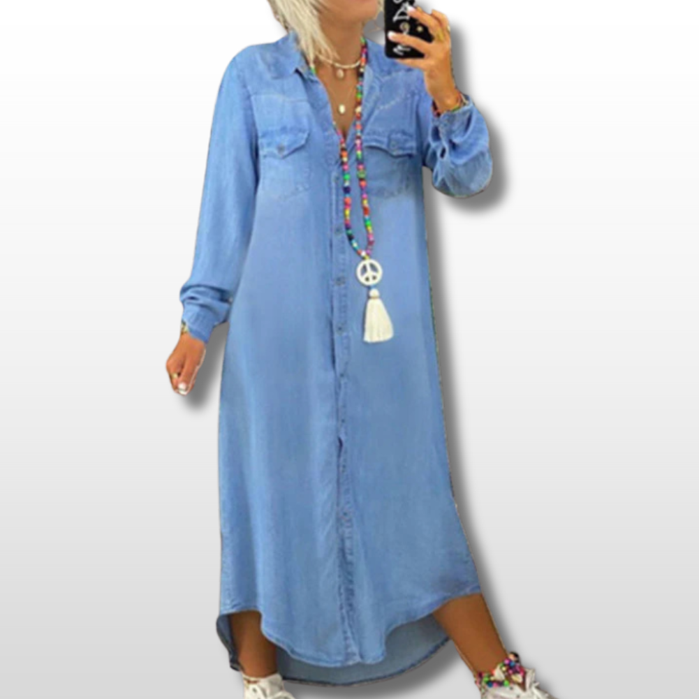 Vera | Casual Kleid im Jeansoptik