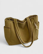 Serena | Elegante Ripp-Tasche mit Kordelverzierung
